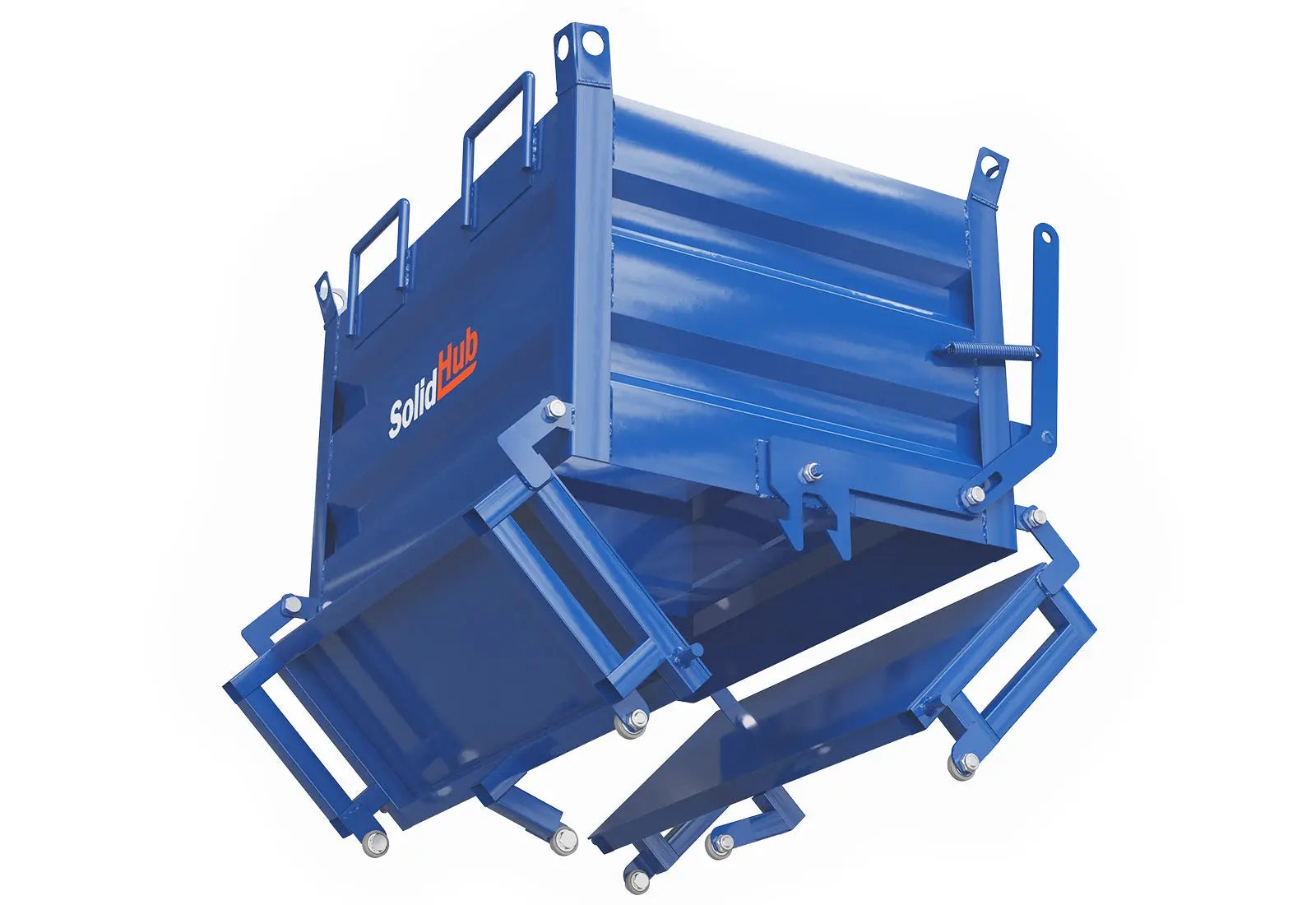 Benne à fond ouvrant KBB680 pour chariot élévateur, volume de remplissage 410 l, SolidHub Construction Materials and Shipping