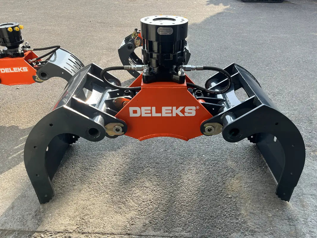 Pince de démolition et de tri pour mini-pelles avec rotateur 360° continue modèle DKP15 + GR-55FF DELEKS