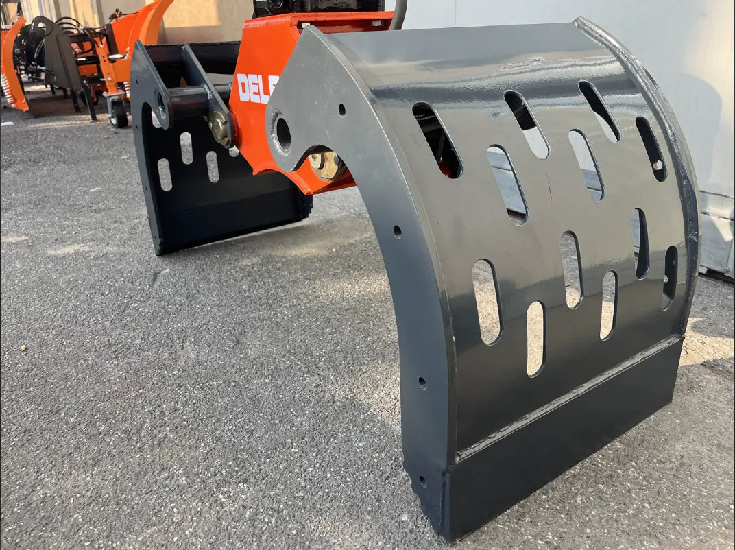 Pince de démolition et de tri pour mini-pelles avec rotateur 360° continue modèle DKP15 + GR-55FF DELEKS