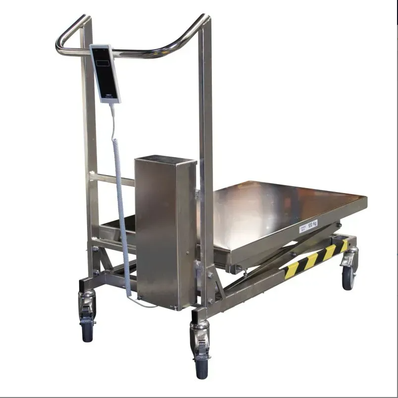 Table élévatrice électrique triple ciseau en inox à vis sans fin FIMM