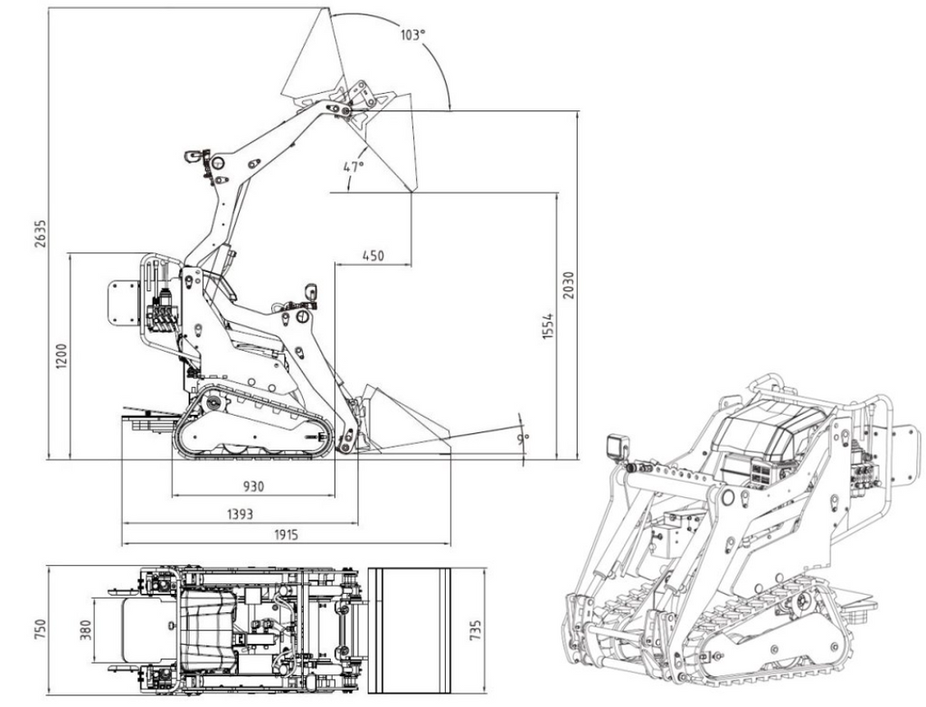 Mini chargeur / Valet de ferme RAPTOR 550.C SCD