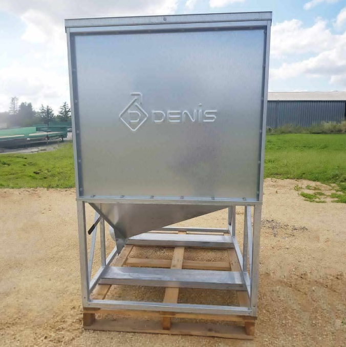 Container, trémie galva 2,10 M³, pour stockage de céréales, grains, semences, DENIS DENIS