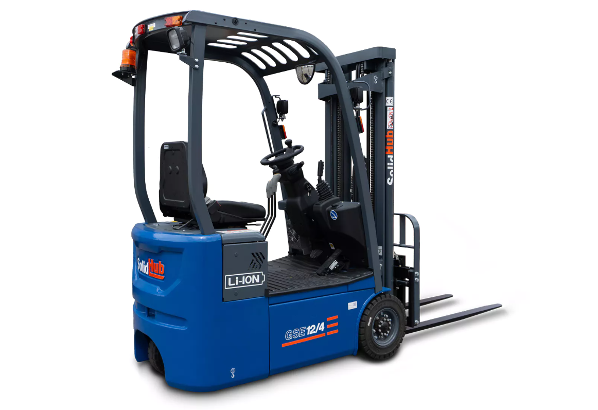 Chariot élévateur électrique LI-ION GSE12/4 avec chargeur, capacité de charge 1.200 kg, SolidHub LI-ION