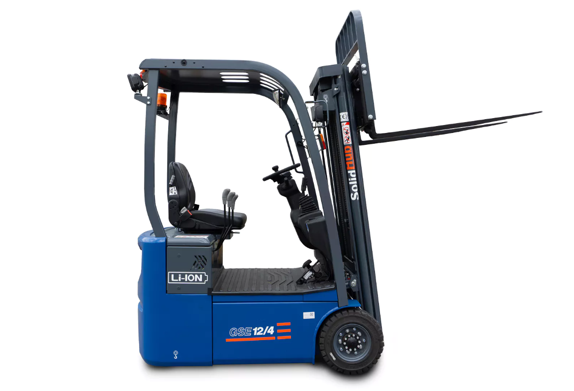 Chariot élévateur électrique LI-ION GSE12/4 avec chargeur, capacité de charge 1.200 kg, SolidHub LI-ION