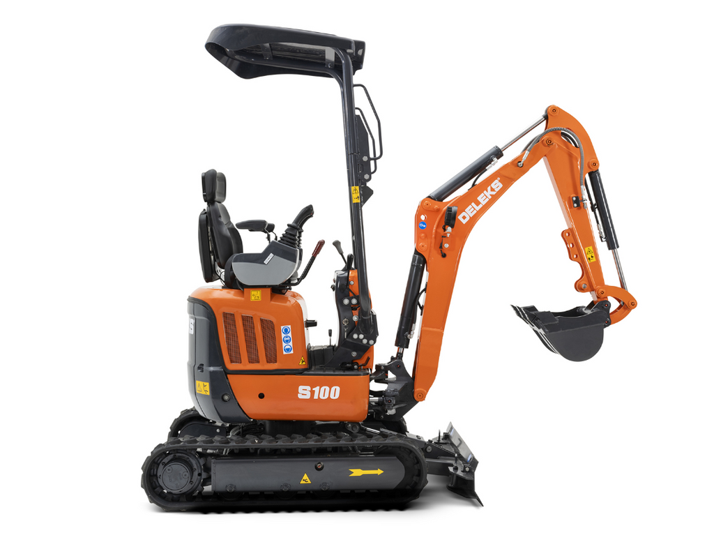 Mini-pelle compacte 1 tonne, moteur Kubota 3 cylindres diesel, déport arrière nul, attache rapide S30