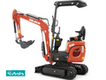 Mini-pelle compacte 1 tonne, moteur Kubota 3 cylindres diesel