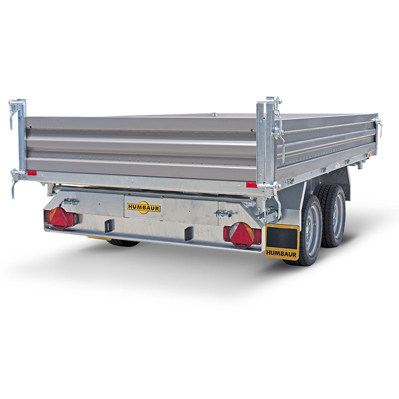 HTK 2700.27 HUMBAUR – Remorque à trois bascules, double essieux, 2700 kg