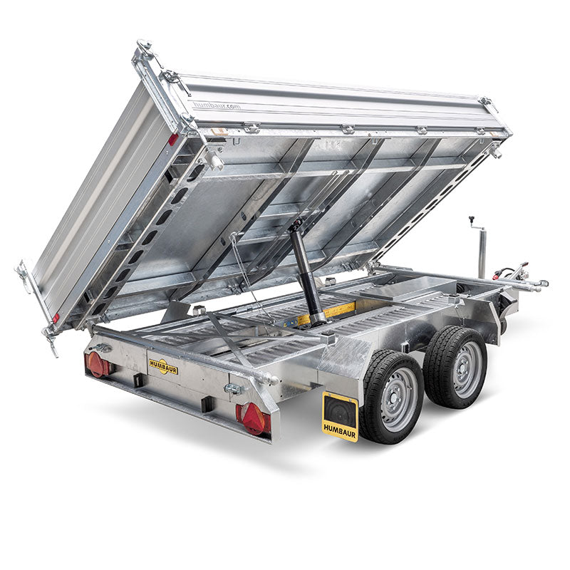 HTK 2700.27 HUMBAUR – Remorque à trois bascules, double essieux, 2700 kg