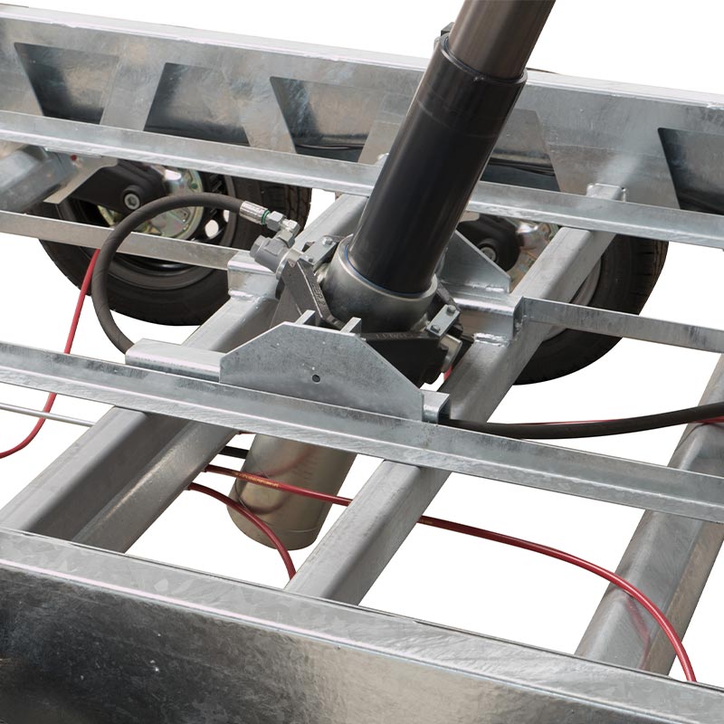 HTK 2700.27 HUMBAUR – Remorque à trois bascules, double essieux, 2700 kg