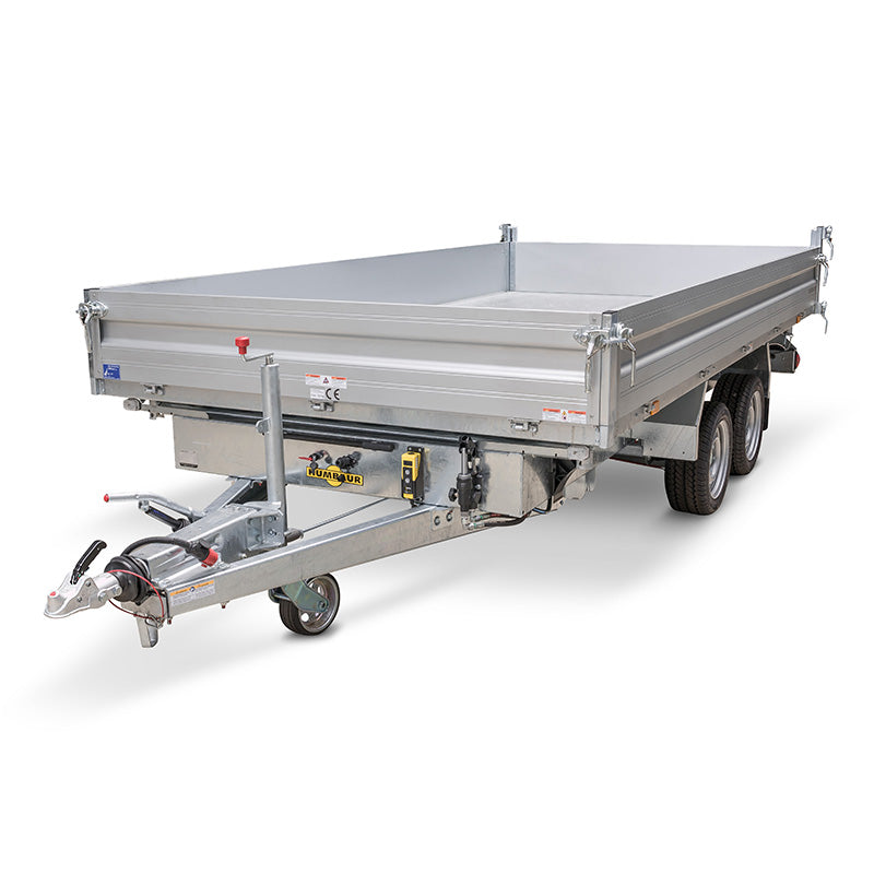 HTK 2700.27 HUMBAUR – Remorque à trois bascules, double essieux, 2700 kg